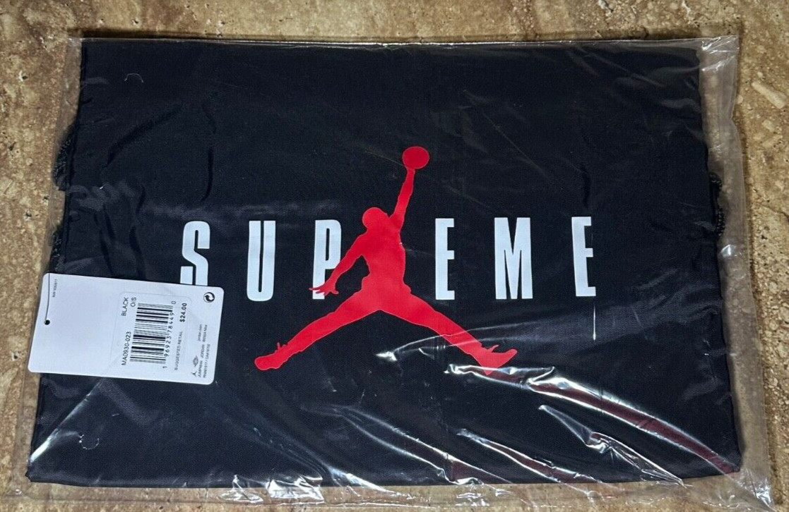 Supreme x Jordan Drawstring Bag Black Brand New – FW24