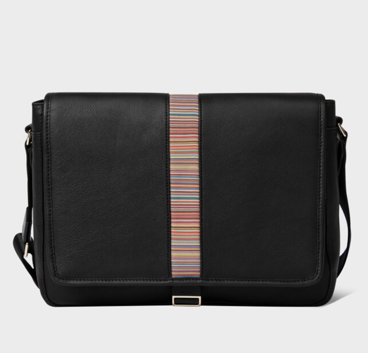 Rare Style! NWT $800 Paul Smith Signature Stripe Crossbody Leather Messenger Bag