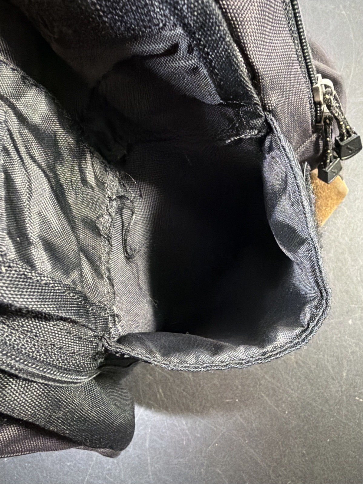 Vintage Y2K Nike Backpack Black Brown Suede Bottom Center Swoosh Rare