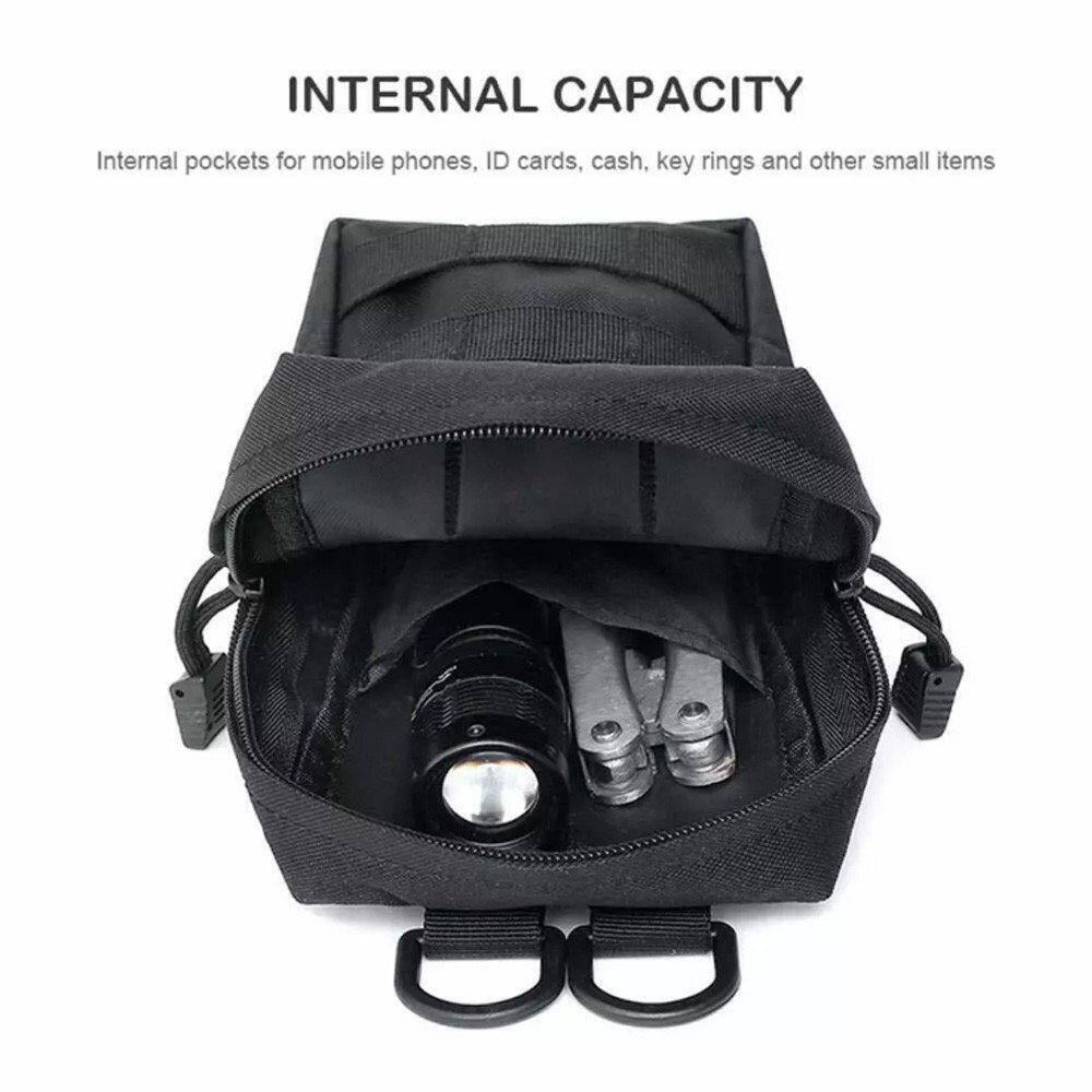 Tactical Compact Water-Resistant Pack Molle EDC Organizer Pouch Small Waist Bag