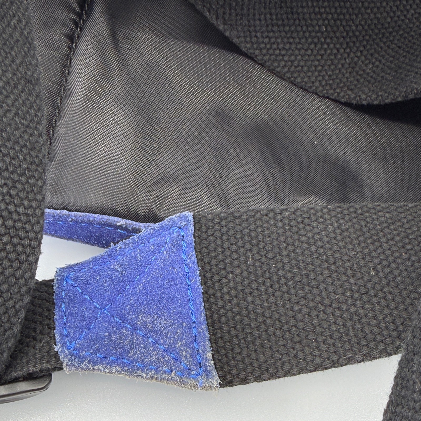JACK SPADE Blue SUEDE Backpack Leather Trim Minimalist Designer Bag NYC