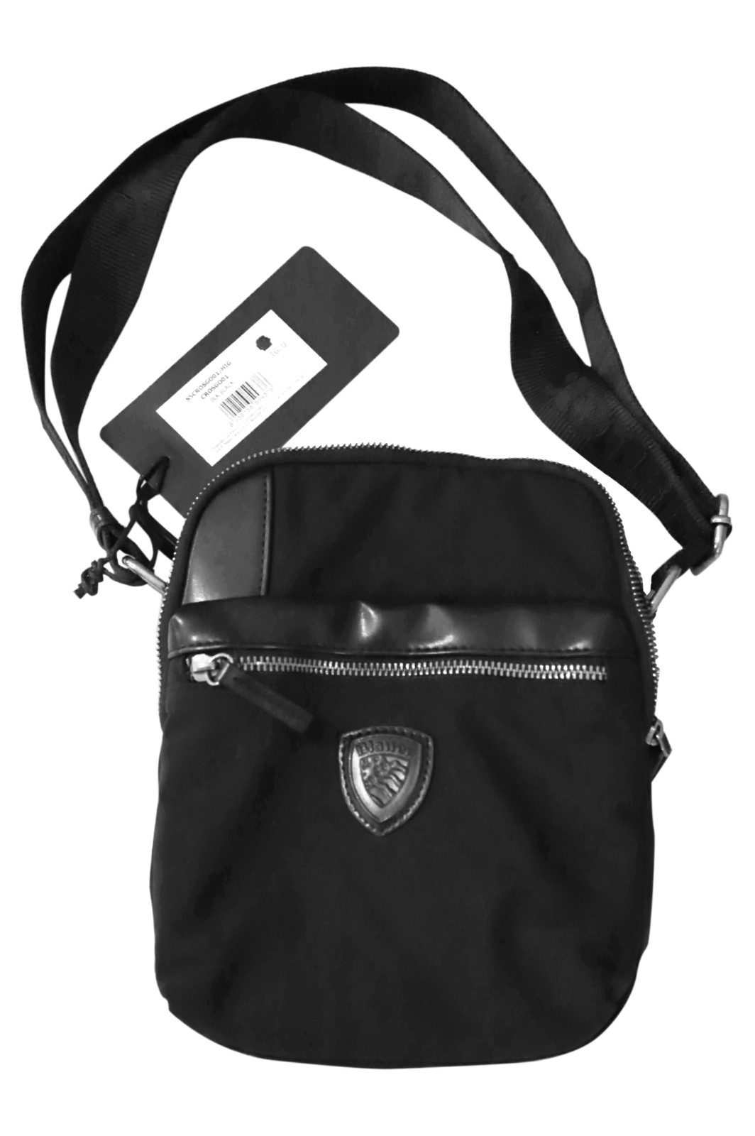 Blauer USA Black Adjustable Shoulder Bag Men New 100% Original