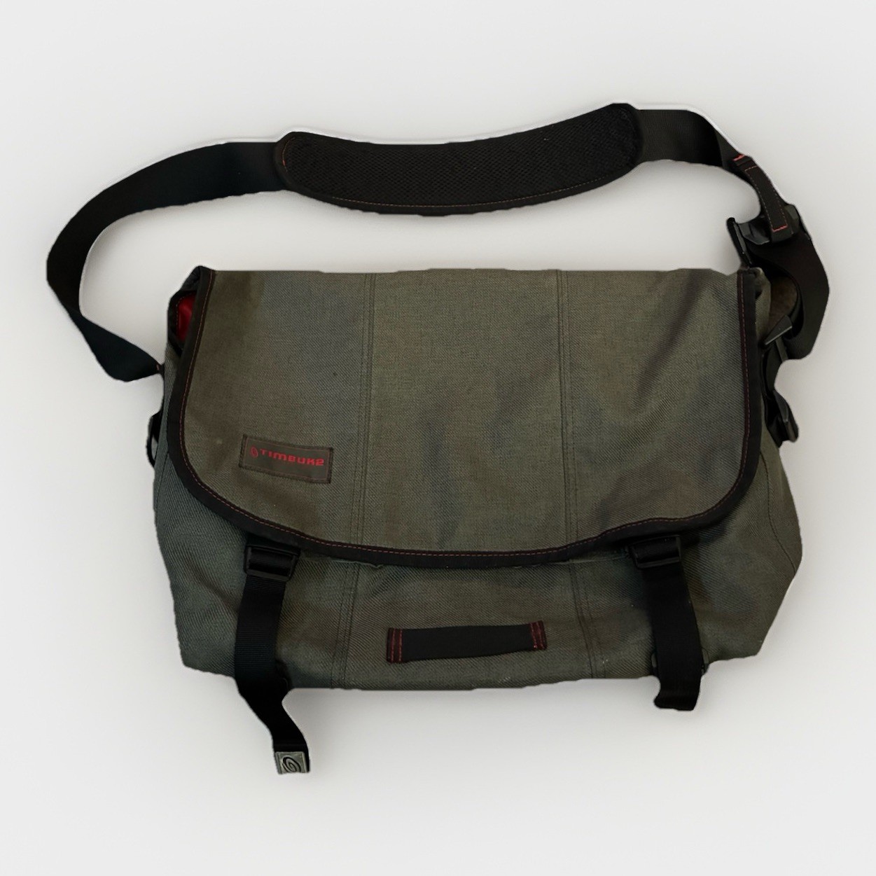 Timbuk2 Classic Messenger Bag Gray Red San Francisco Laptop Commuter Medium