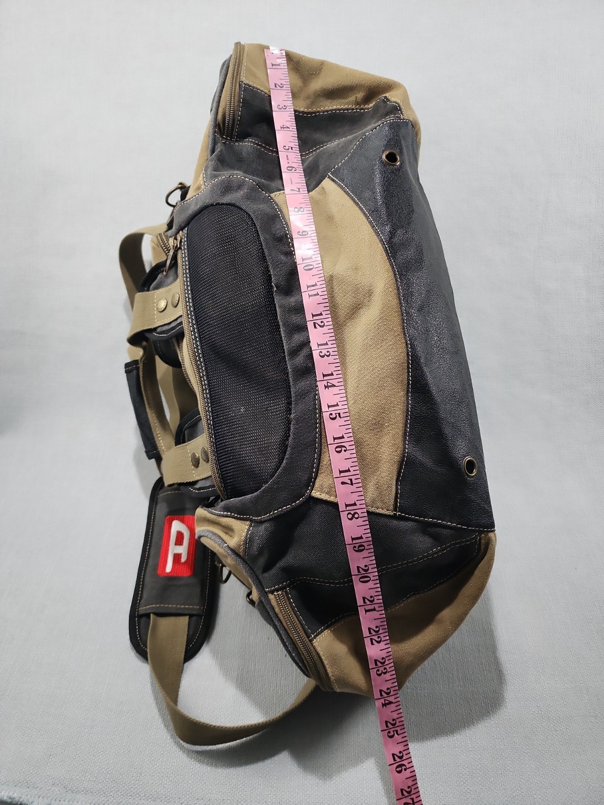 Diesel Canvas Handle Duffel Bag Pockets Galore Vtg