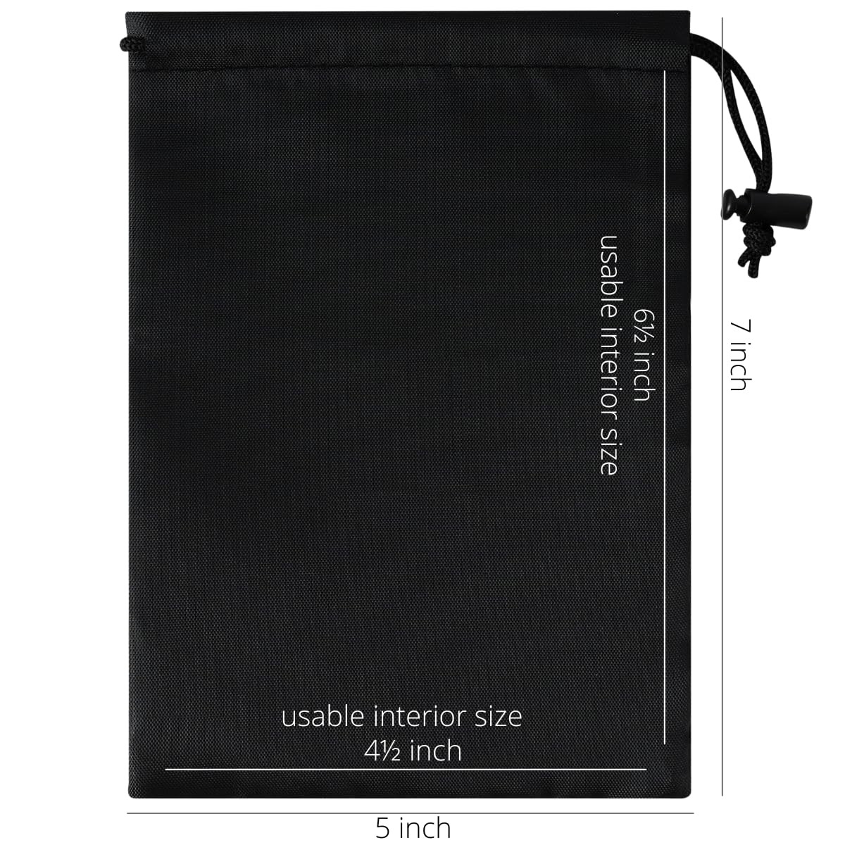 Drawstring Bag with Toggle – Nylon Cinch and Ditty Pouch – Six Pack