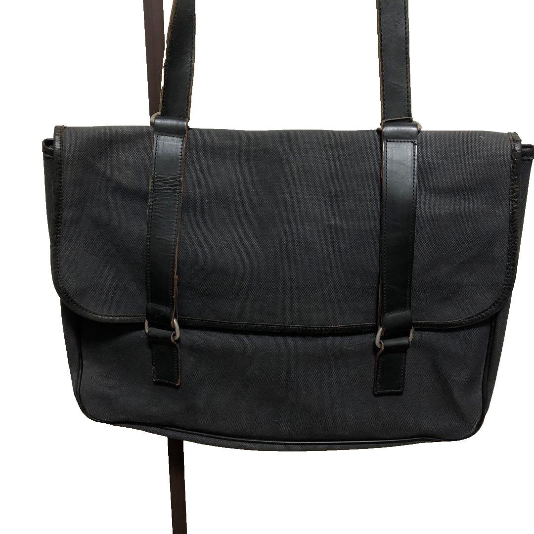 COMME des GARCONS HOMME Cotton Leather Business Bag Black Men