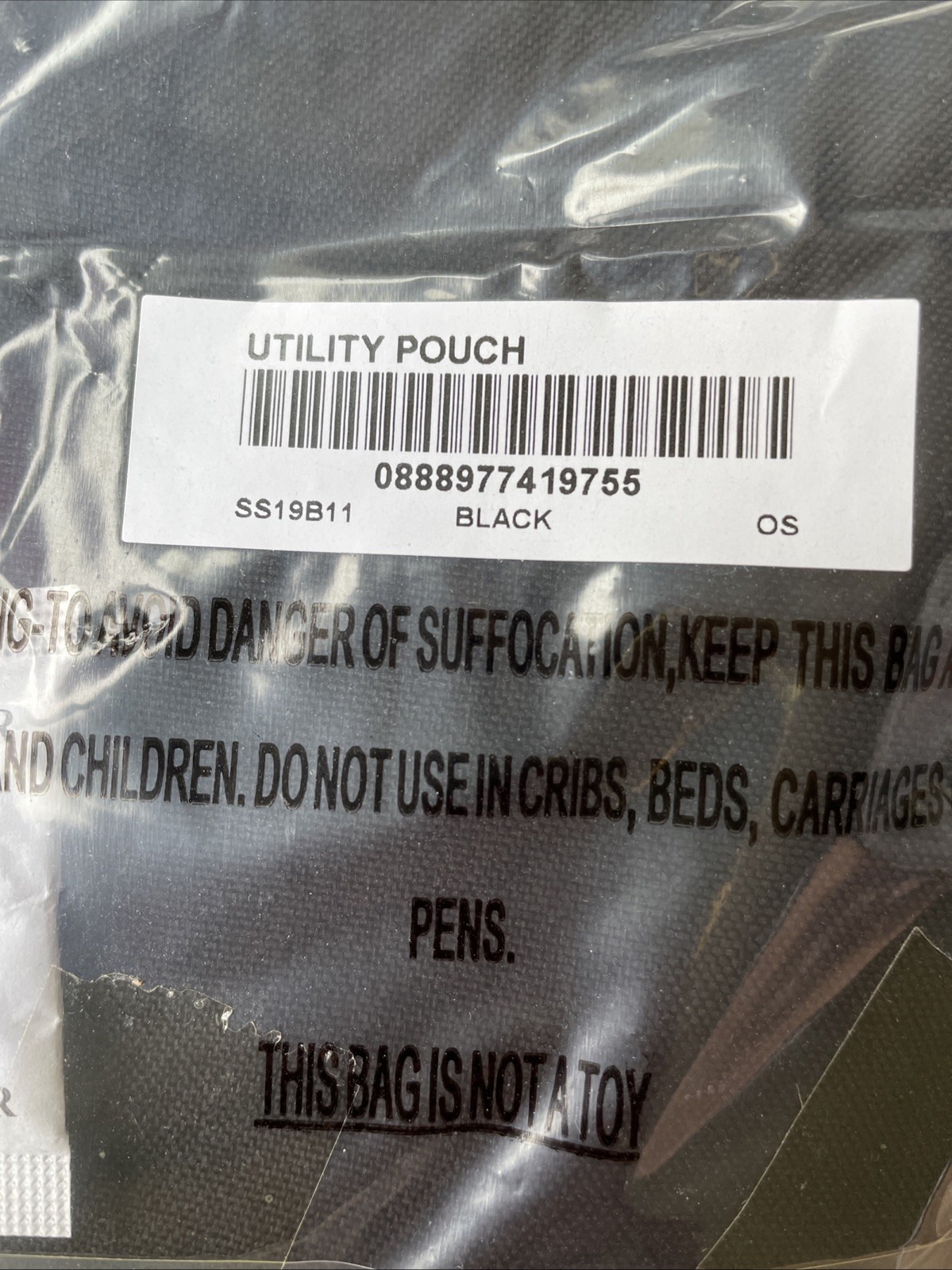 🔥 SUPREME SS19 UTILITY POUCH BLACK BOX LOGO Brand New