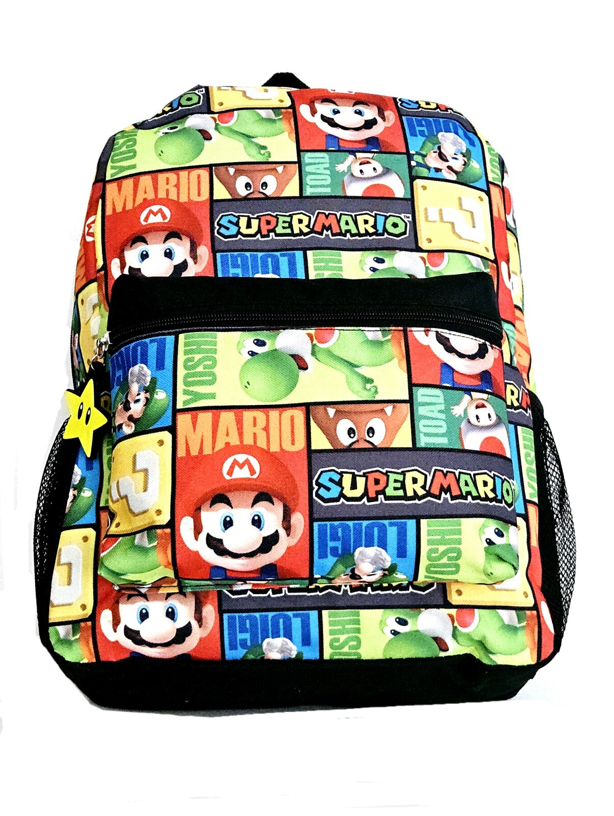 Nintendo Super Mario Bros Boys Large Backpack 16″ School Luigi Toad Yoshi New