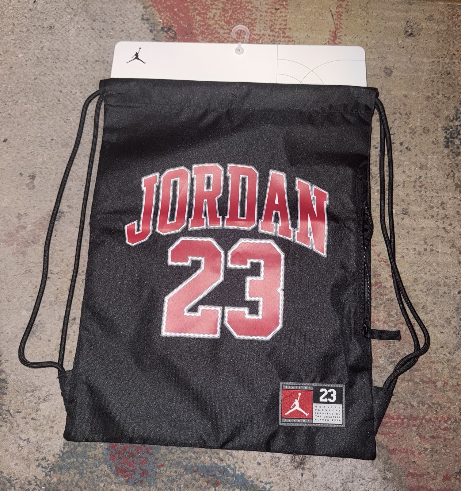 *new* Jordan Drawstring Gym Sack Backpack – Black & Red