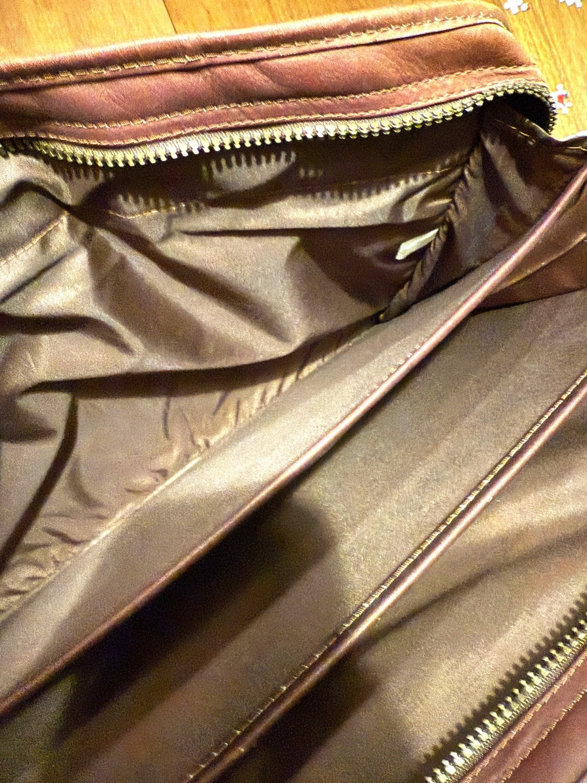 Vintage Leather Briefcase, Maroon Reddish-Brown, Columbia, Many Compartments