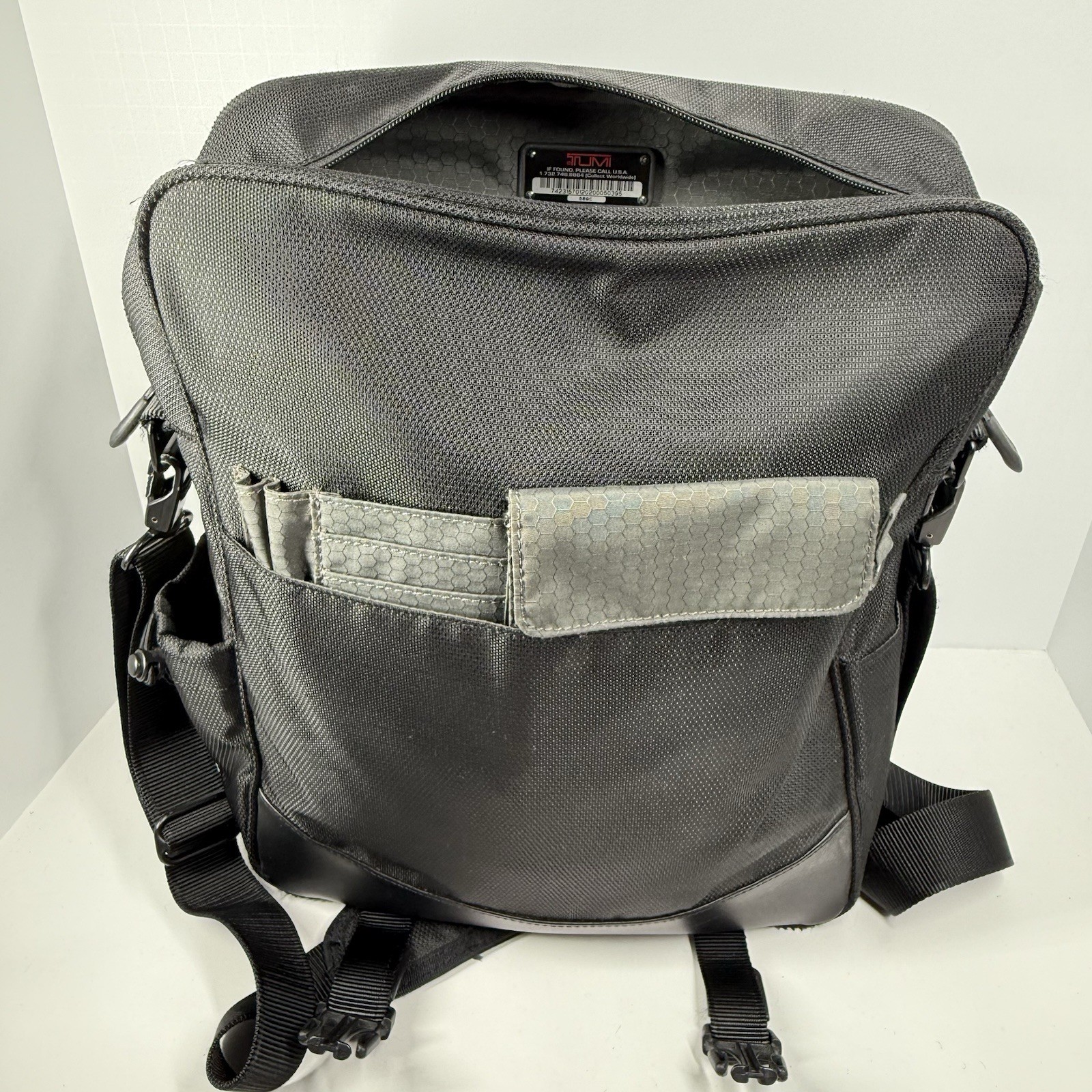 Tumi T-Tech Ballistic Nylon Messenger Backpack Laptop Bag Black Travel Work