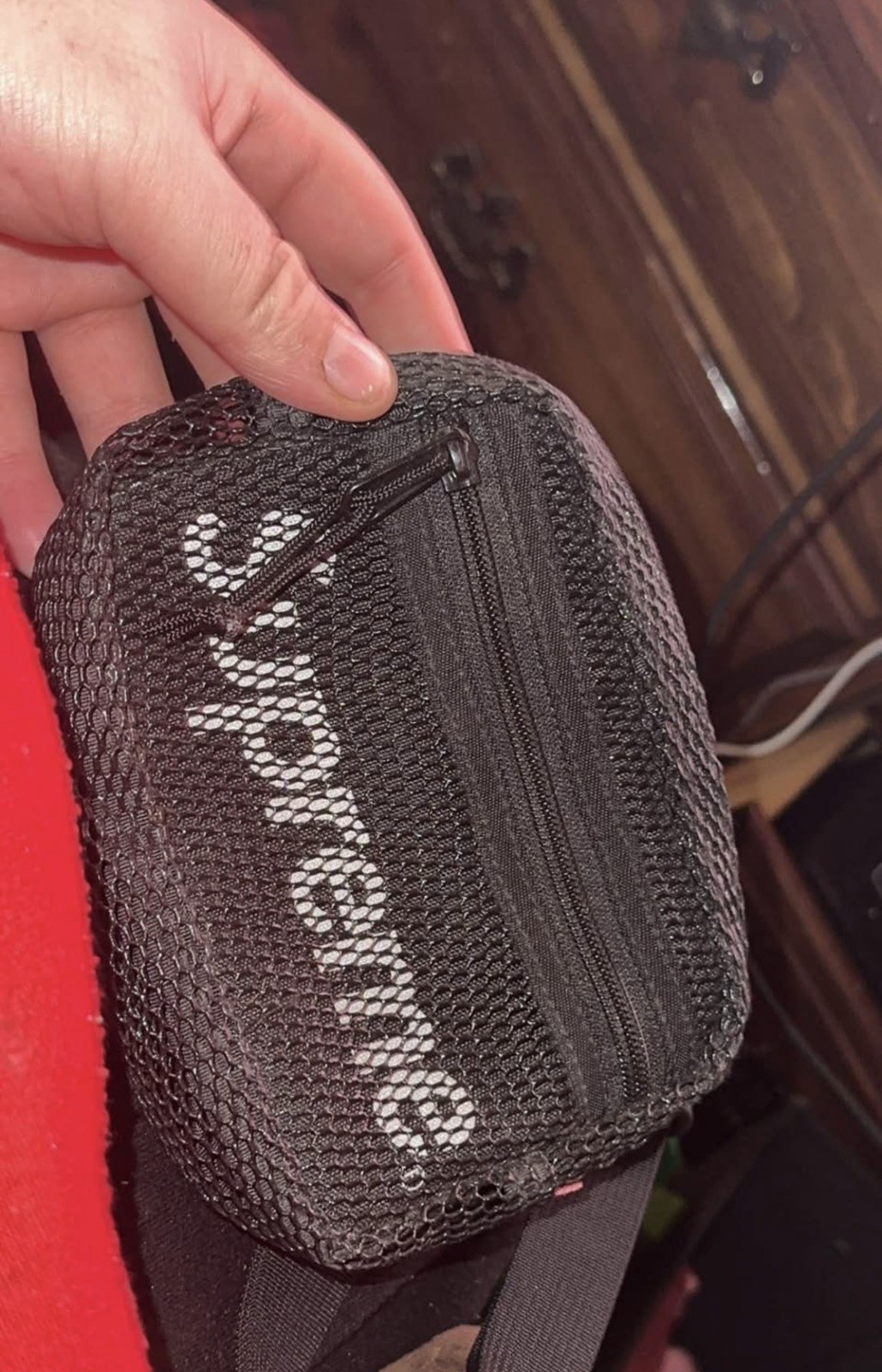 Black Supreme Mesh Shoulder Bag