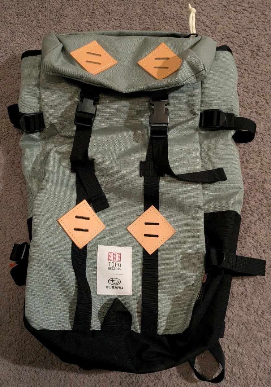 Topo Designs x Subaru Klettersack Cordura Gray Backpack Made in USA