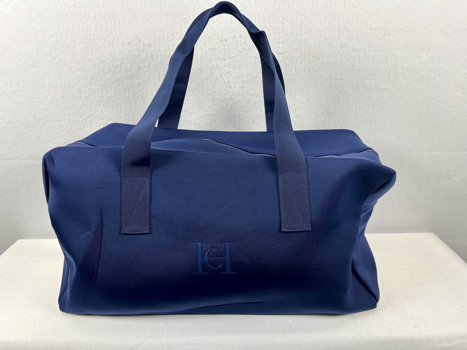 Carolina Herrera BAD BOY Duffel Bag Navy Blue Weekender Travel Gym Unisex