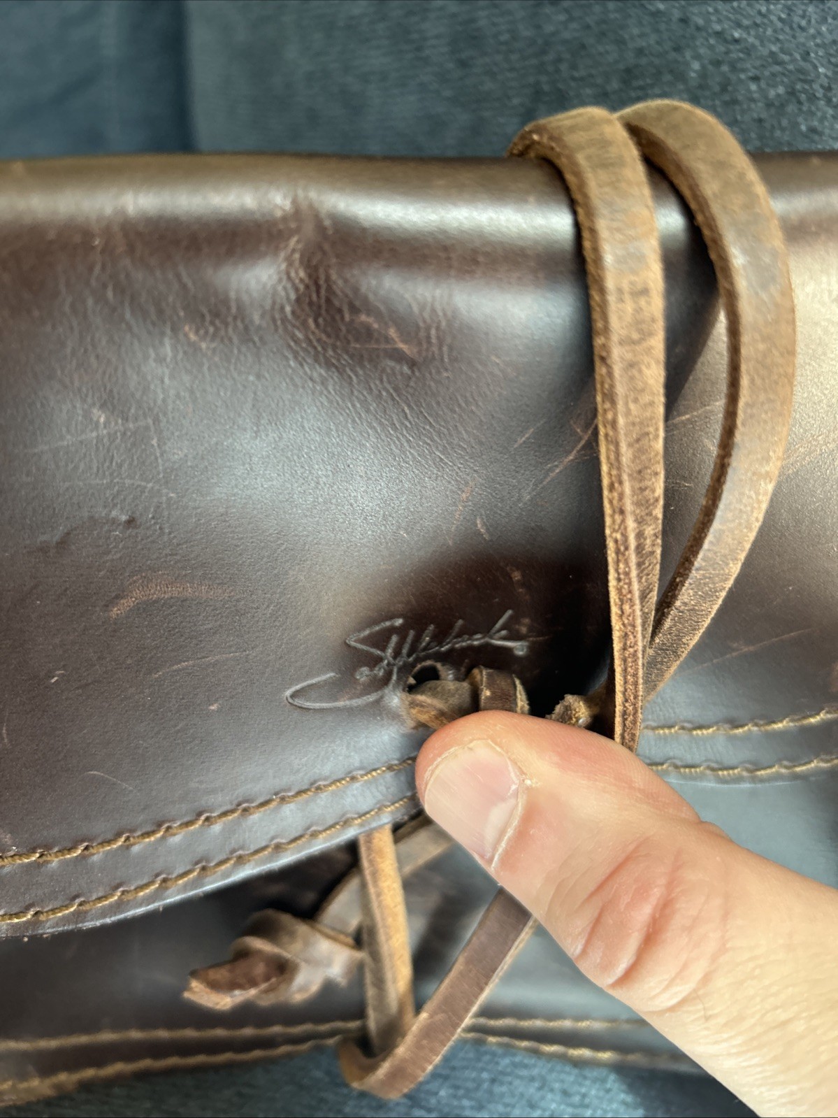 Saddleback Leather Co. Leather Cable Bag Organizer Pouch Brown