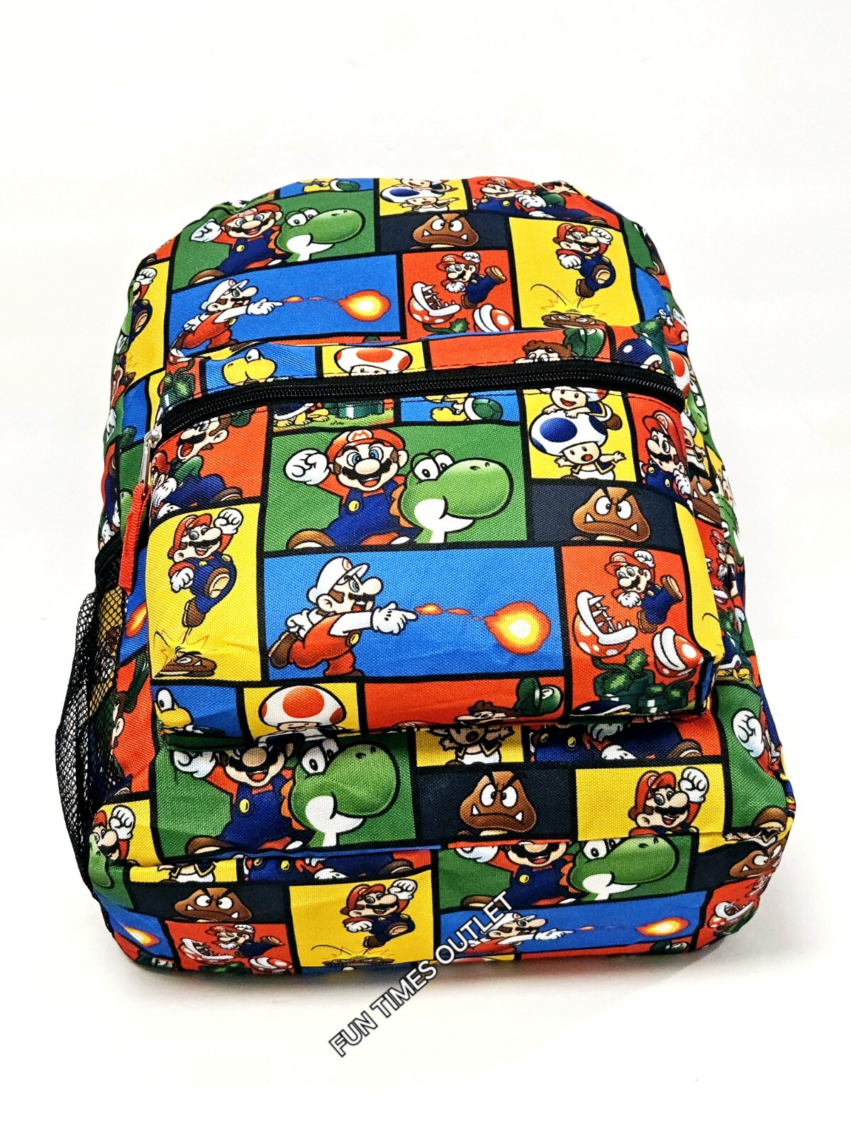 Nintendo Super Mario Bros Large 16″ Backpack School Luigi Yoshi Travel Bag
