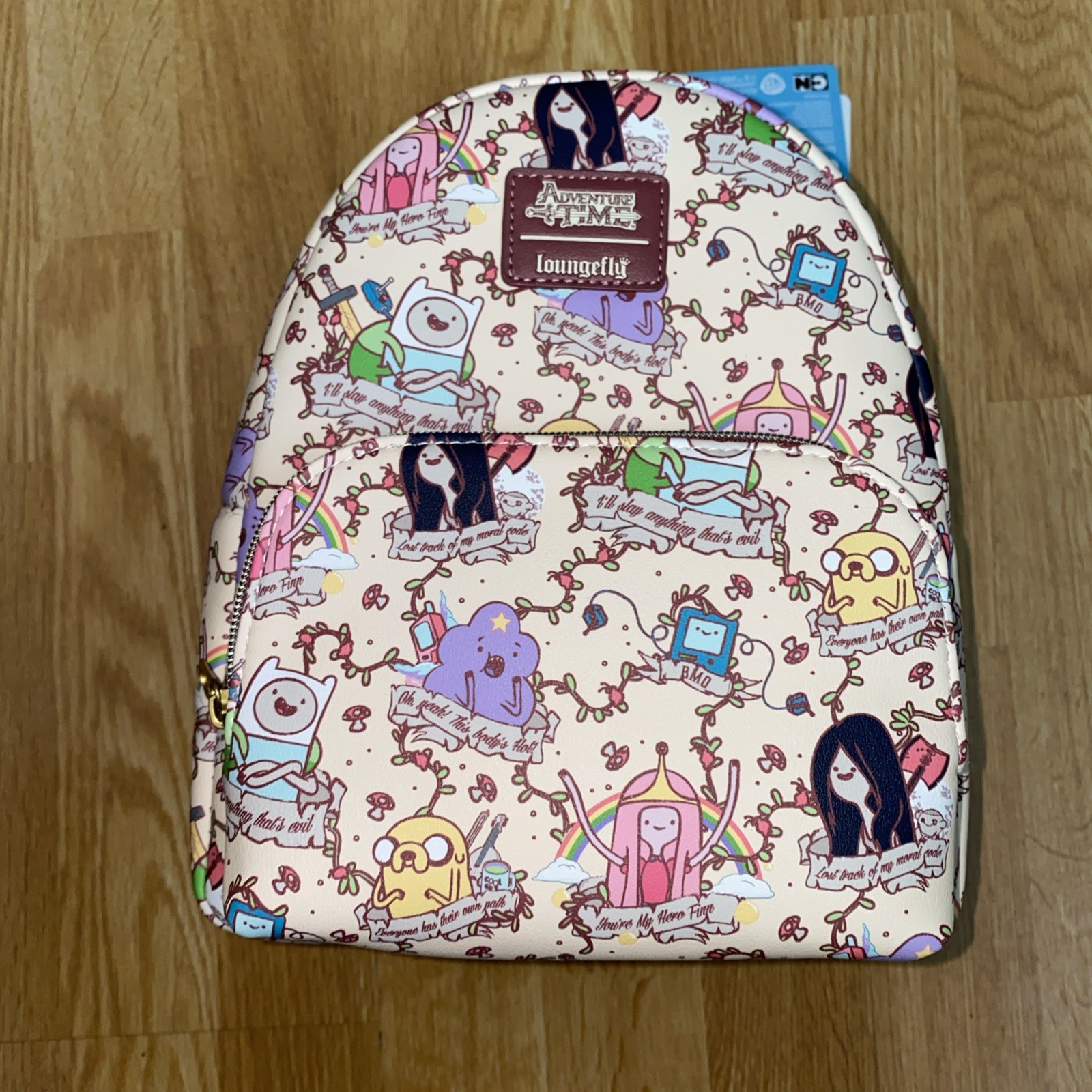 Loungefly Adventure Time Banner Mini Backpack PURPLE NONE