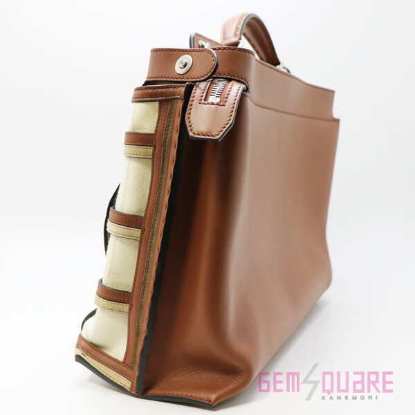 FENDI Peekaboo Iconic Essential Bag Brown Beige White Multicolor Men’s Unisex