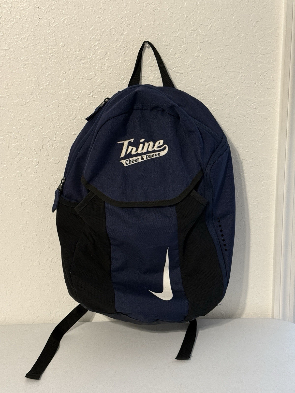 Nike Academy Team Excelsior Navy Blue Blk Backpack Sports Vented Bottle Pockets