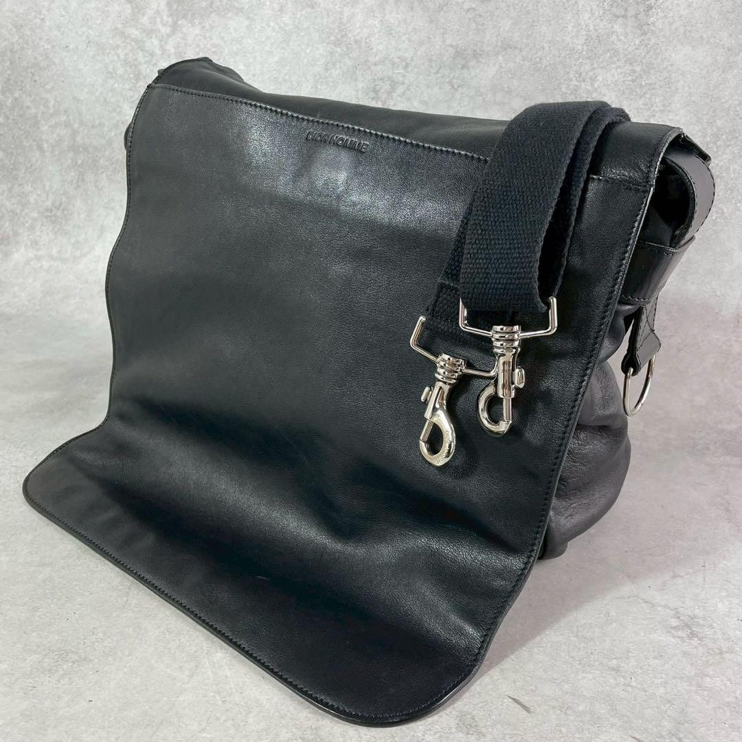 Dior Homme Leather Shoulder Bag Black Authentic Men’s Vintage Size 34cm