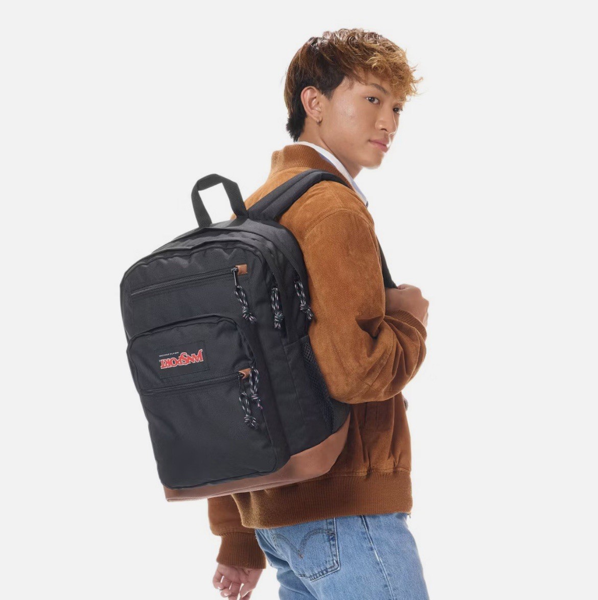 JanSport × Stranger Things Upside Down 34L Cool Student 17.5” Black Backpack