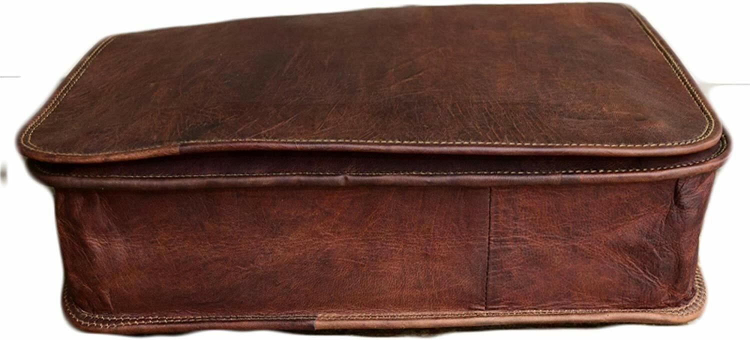 Fair Trade Leather Messenger Bag Computer Distressed Brown Satchel Briefcase Men