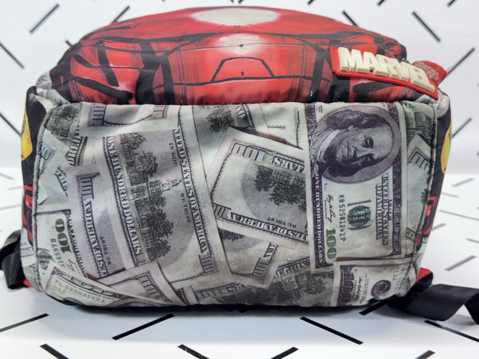 Rare 2015 SPRAYGROUND Iron Man Raining Money Marvel Backpack