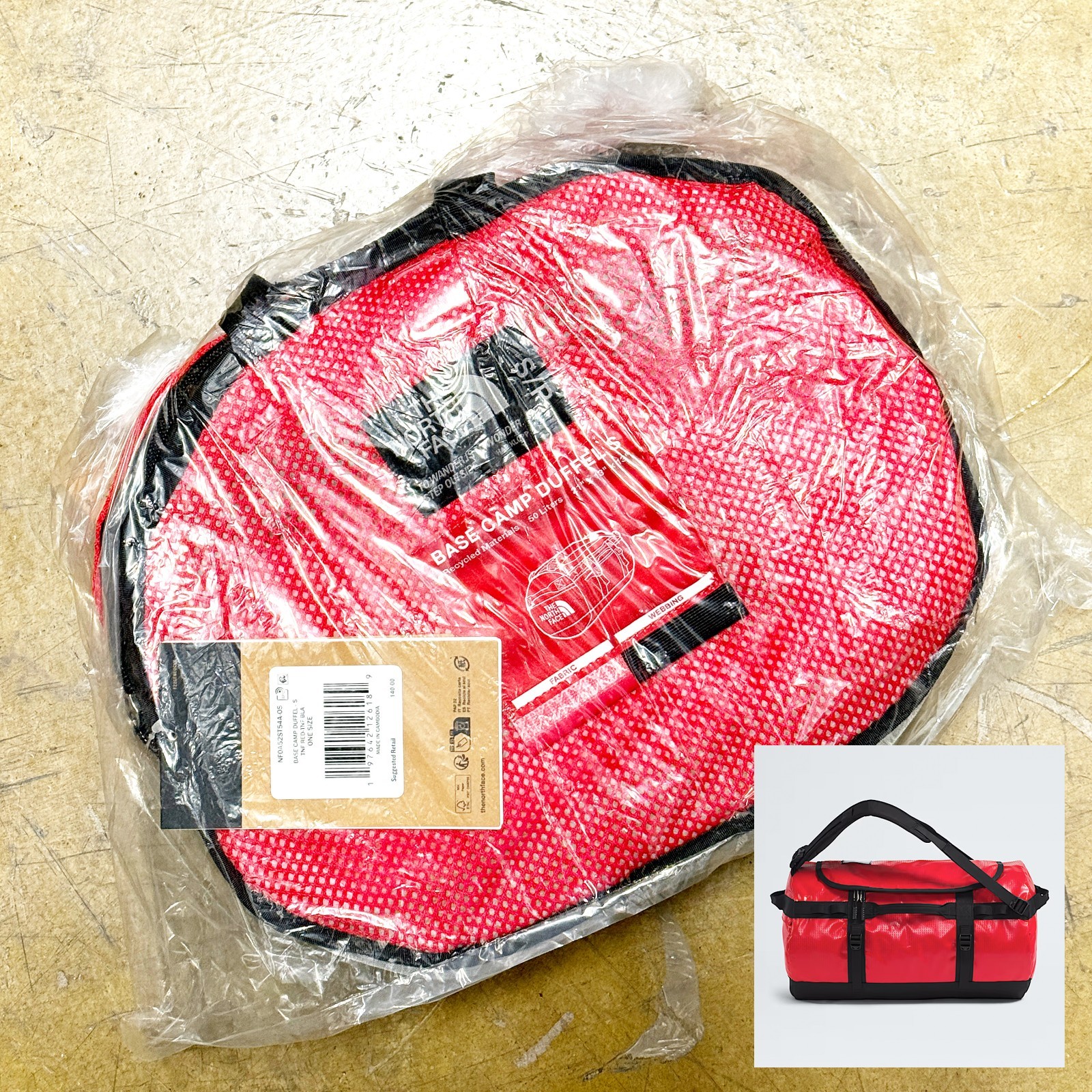 *NEW* The North Face BASE CAMP DUFFEL Small (50L) TNF RED (NF0A52ST 54A) 👍