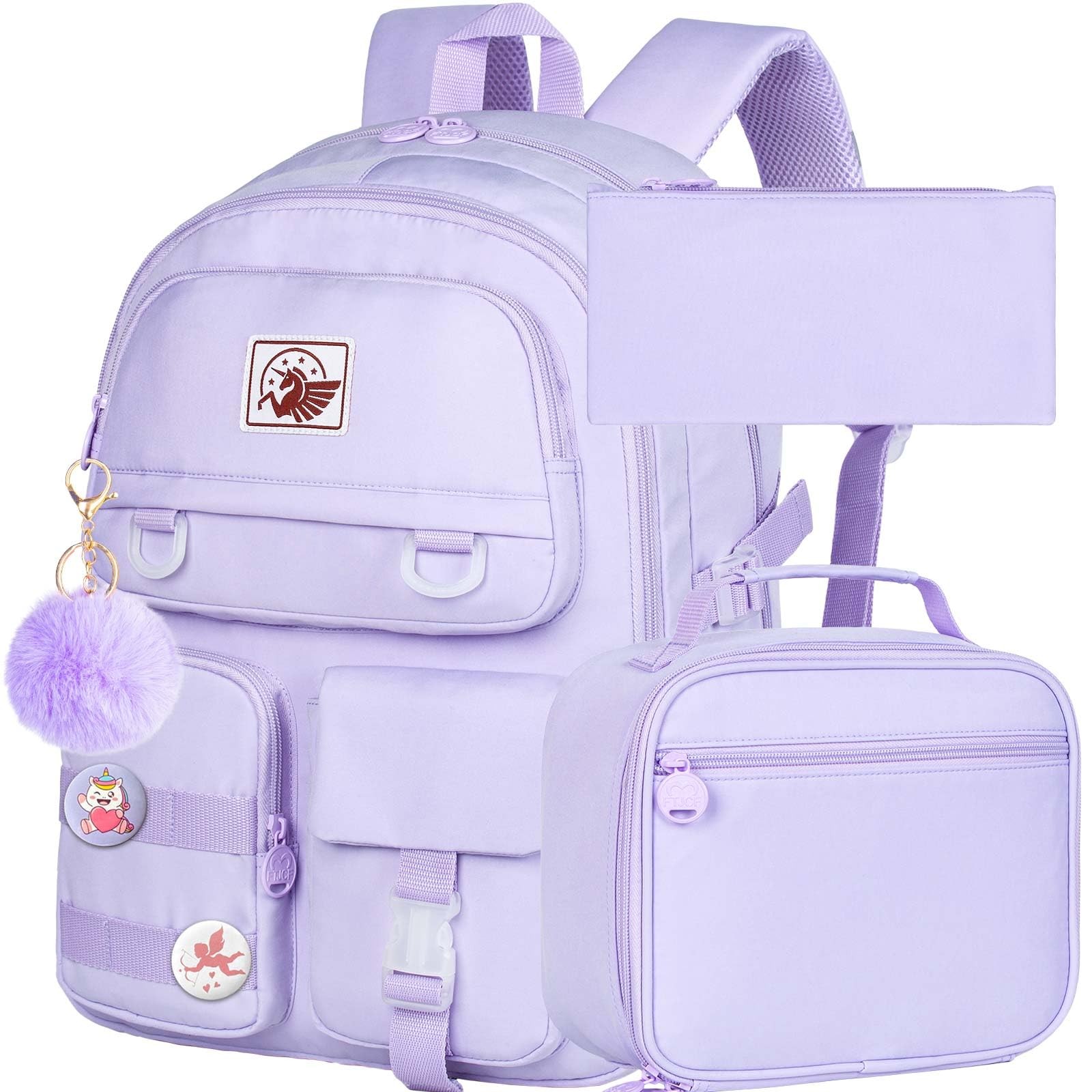 3PCS Laptop Backpack for Gilrs, 16 inch Elementary School Laptop Bag College …