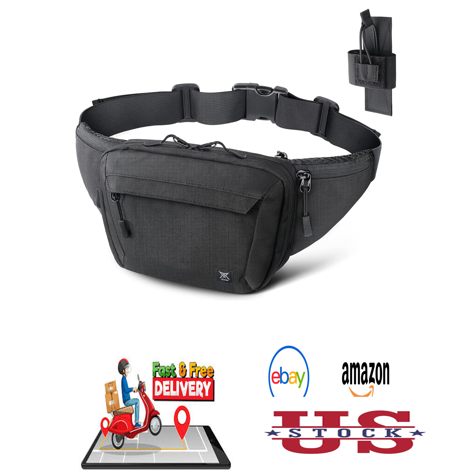 Concealed Carry Fanny Pack Tactical Waist Bag with Pistol Holster Adjustable Up