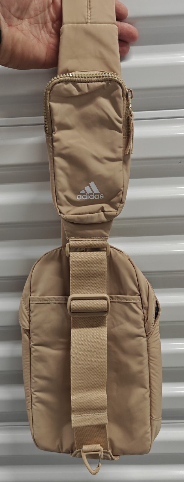 NWT Adidas Essentials 2 Sling Crossbody Bag Magic Beige Off White Gilver NEW