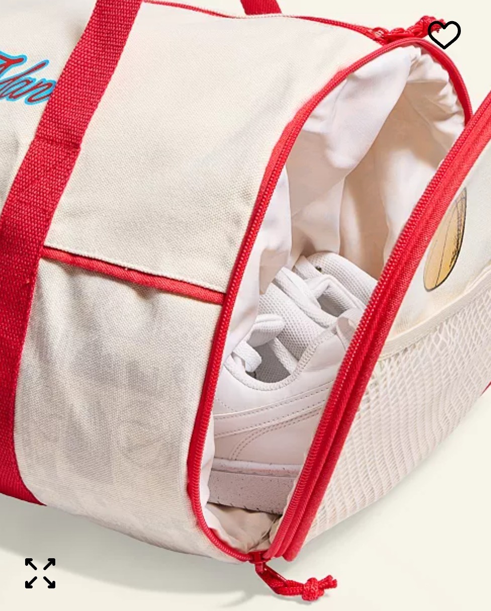 Marvel Spider-Man NBA Crossover Duffel Bag White Red Gym Travel collectors