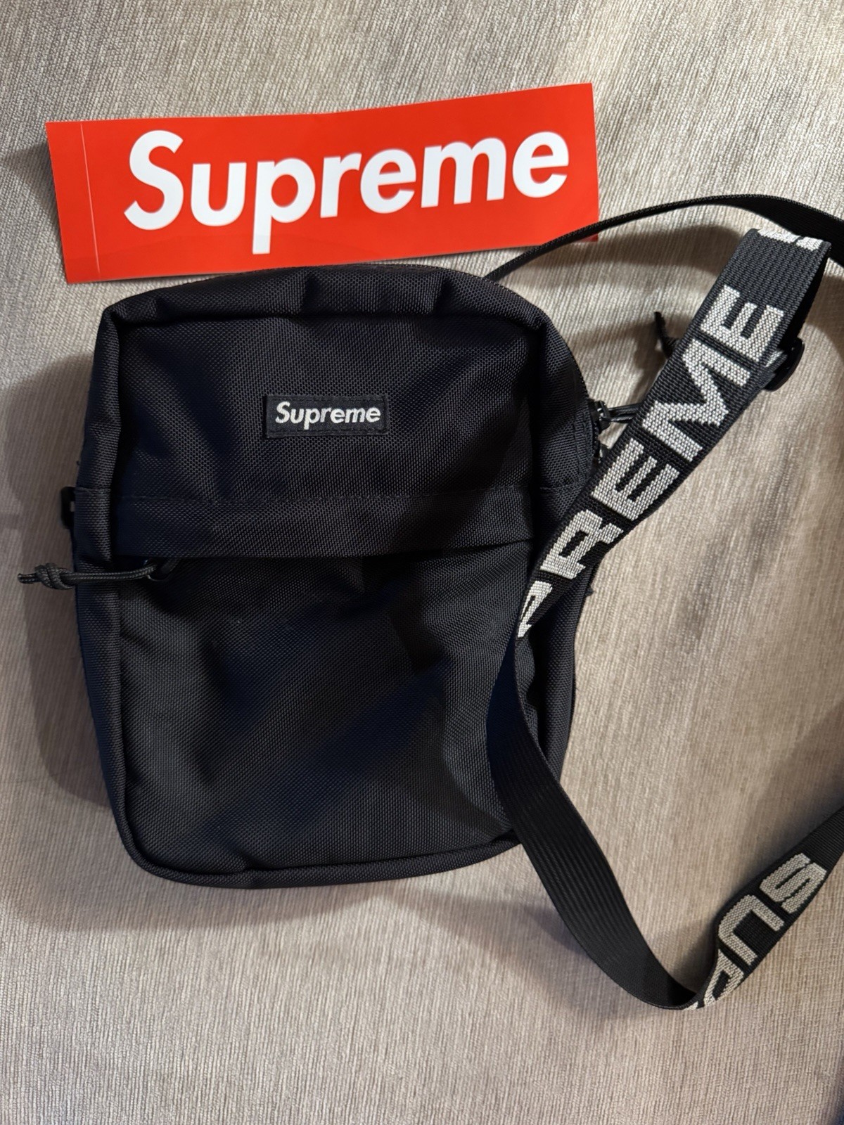 Supreme Shoulder Bag (SS18) Streetwear Black Cordura Brand Fabric