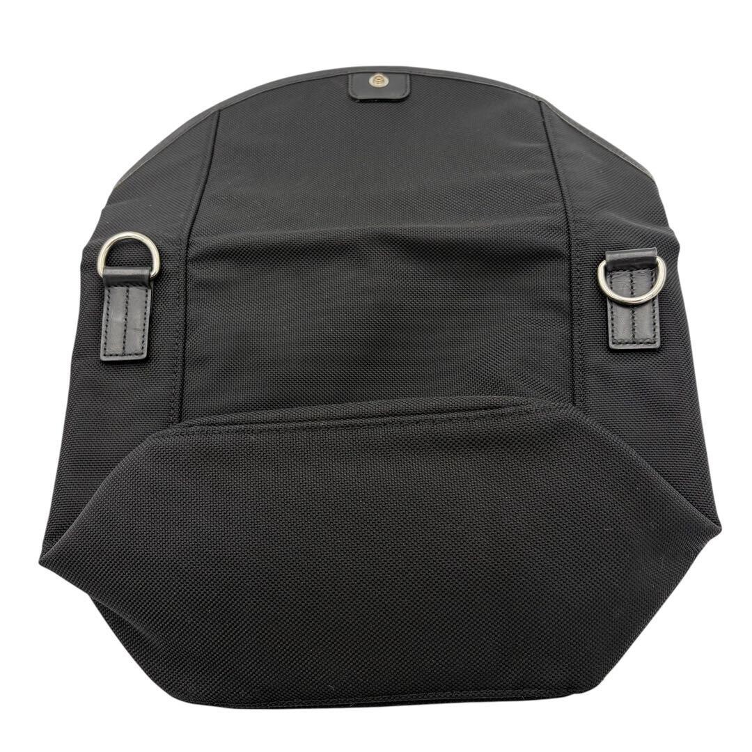 PORTER Black Leather Handbag Shoulder Bag Yoshida Kaban Japan Men Snap Closure