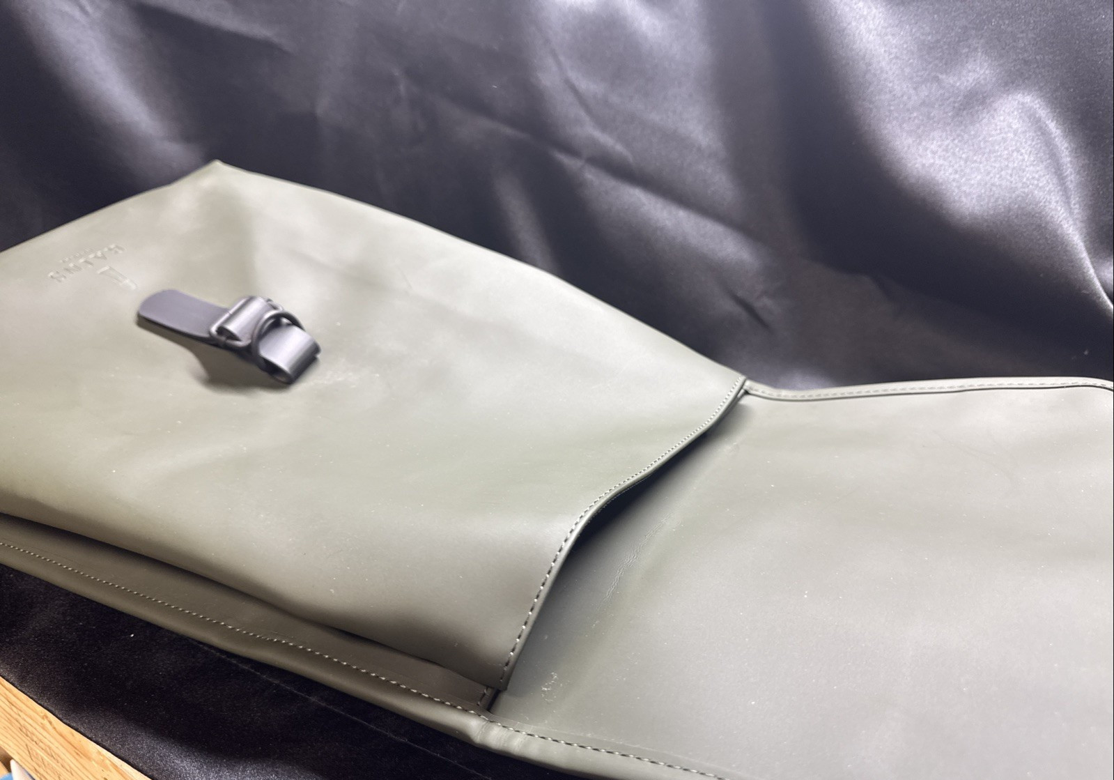 RAINS Waterproof Rucksack Olive Green Minimalist Backpack Laptop Bag