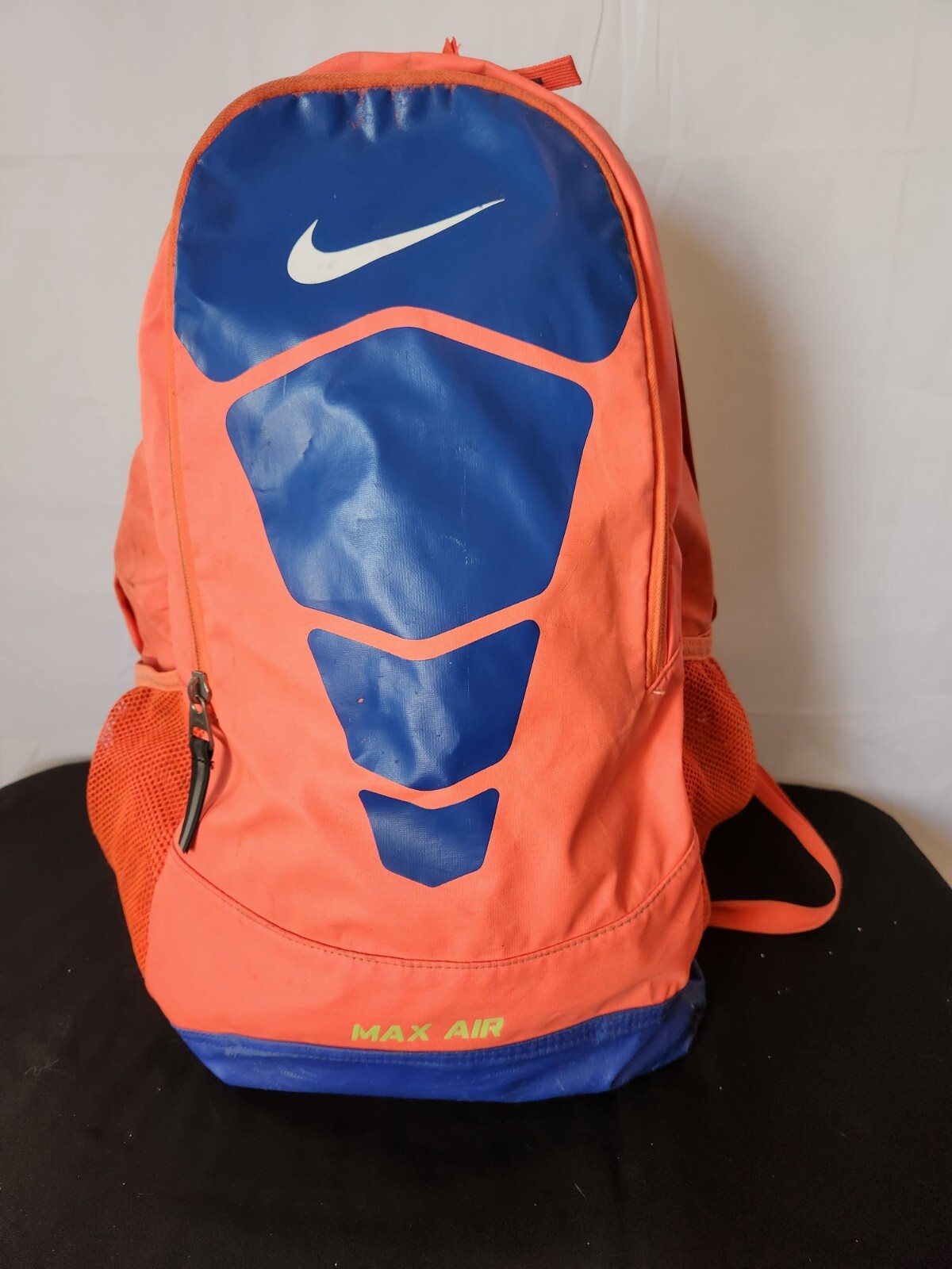 🔥🚨Vintage 90s Nike Max Air Orange/Neon Volt Yellow/Blue Backpack RARE Vapor