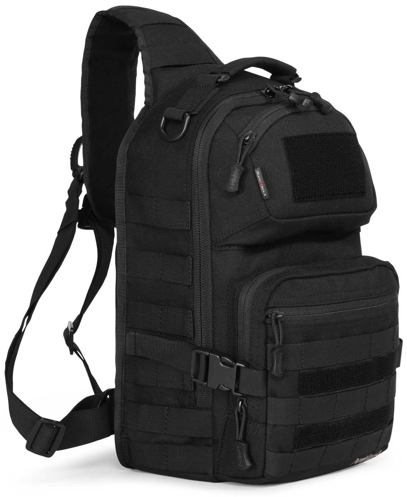 15L 1050D Urban Tactical Sling Bag for Men 12 Inch Laptop, Black