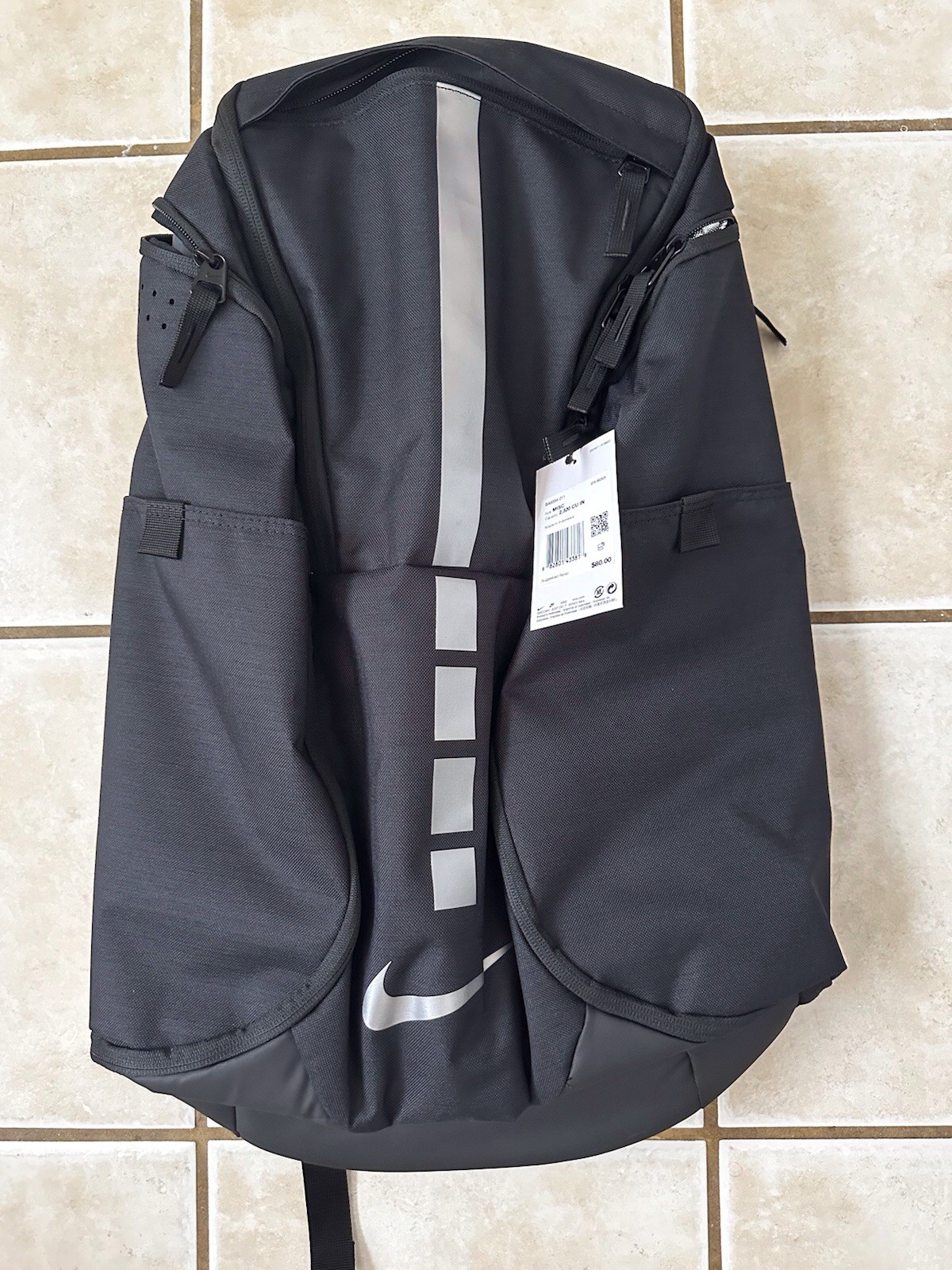 NIKE – Hoops Elite Pro Backpack Black Silver BA5554 Basketball Bag Laptop Sleeve