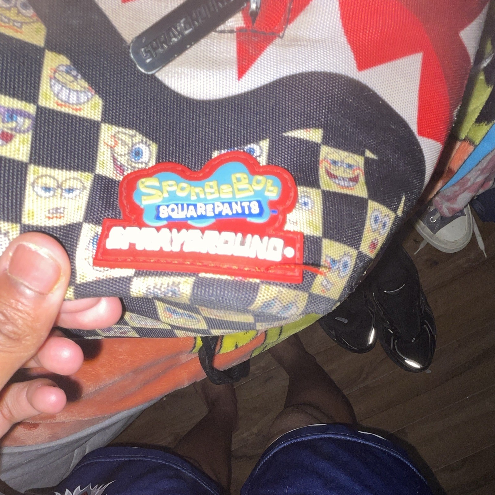 Sprayground x SpongeBob SquarePants Limited Edition Checkered Zip Backpack Large