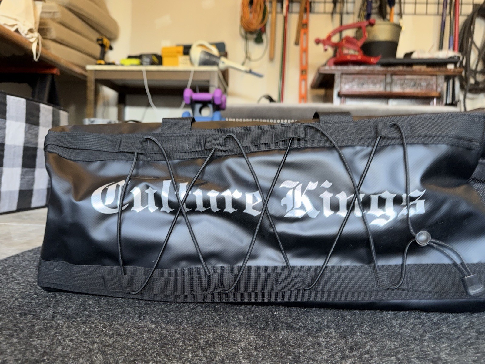 Culture Kings Silver Logo Duffle Bag