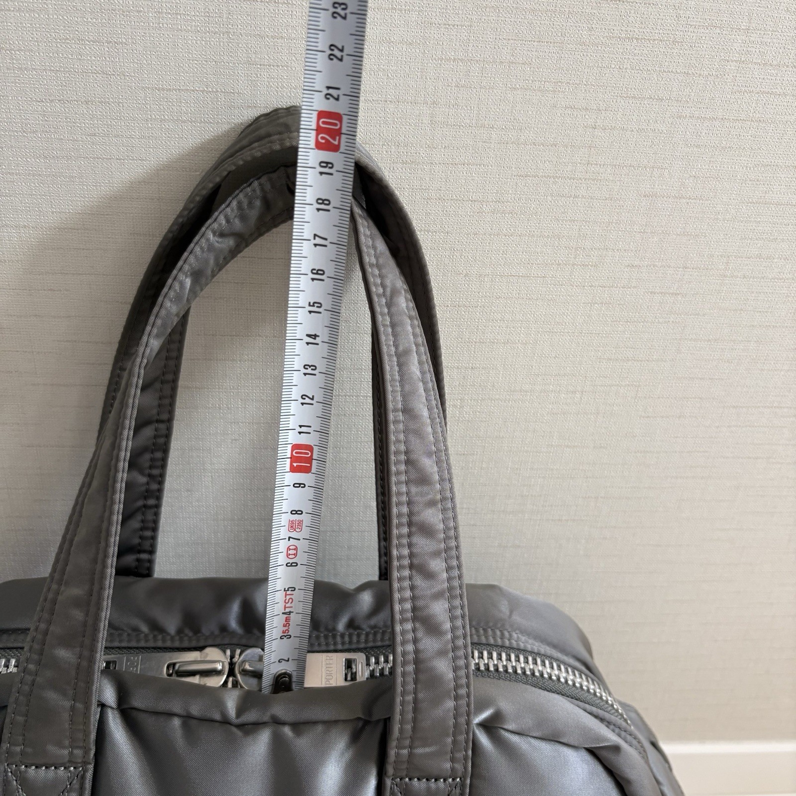 Yoshida PORTER TANKER Boston Bag Silver Gray Unused Japan 30cm×22cm×11cm