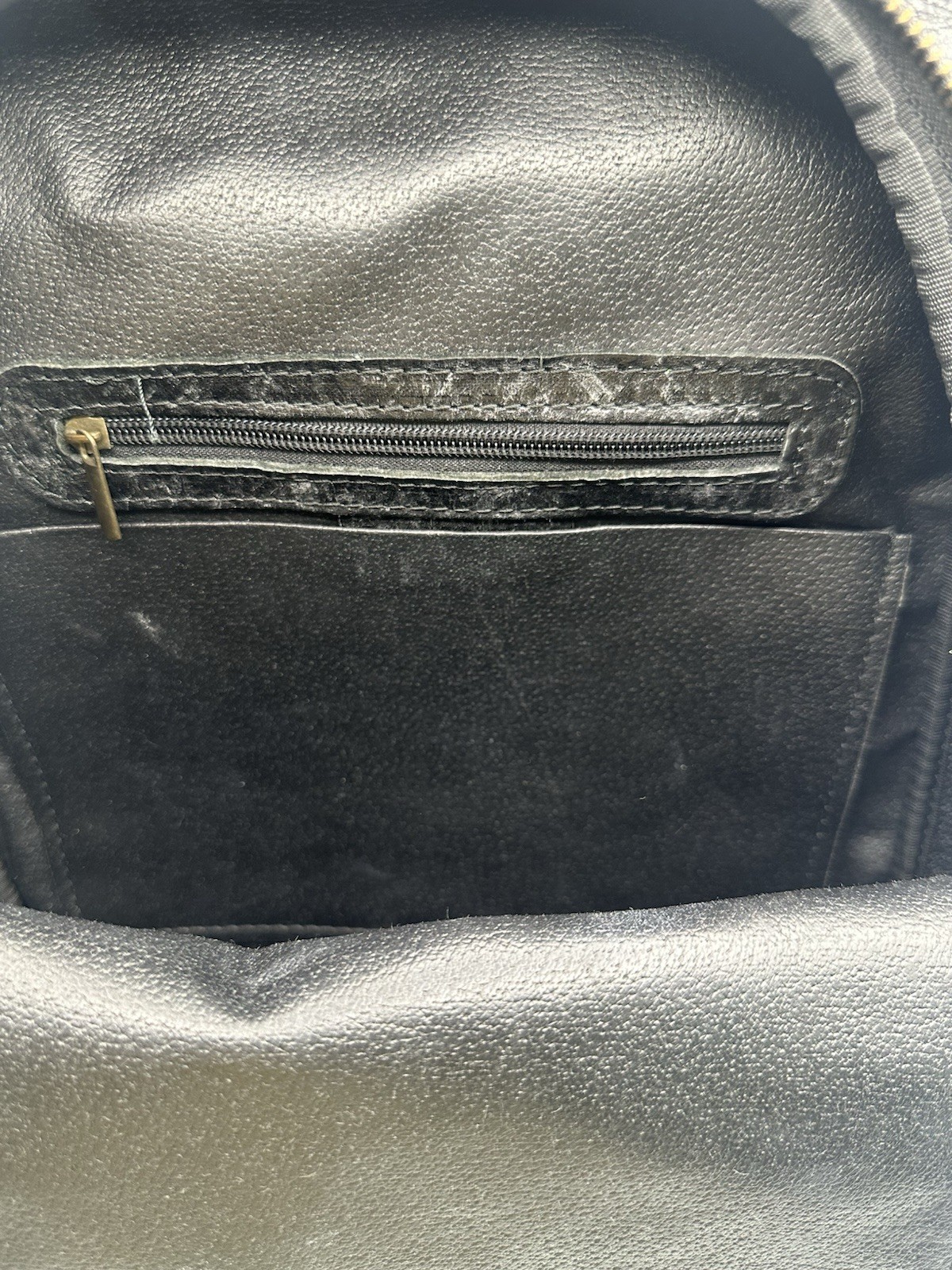 Unbranded Unisex Black Genuine Leather Backpack Made In Italy