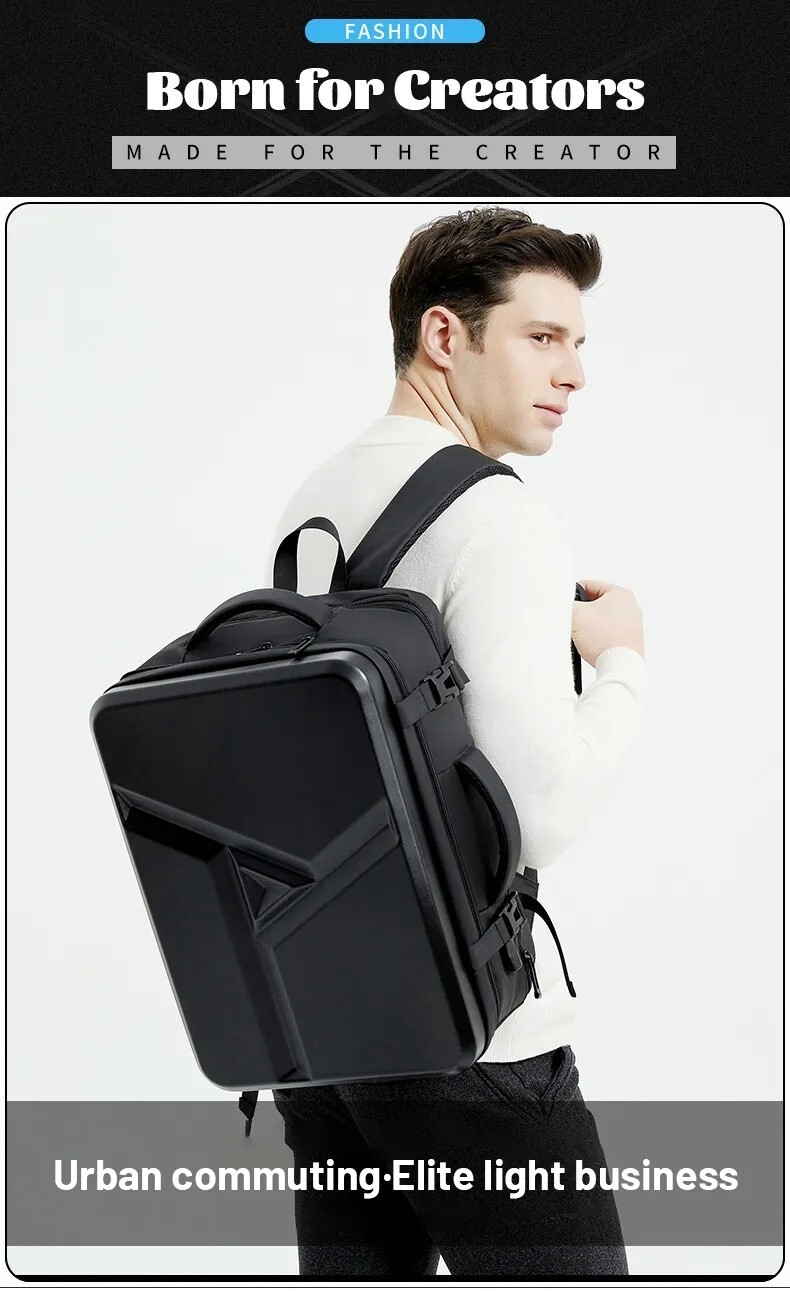 17.3”Hard Shell Backpack Men’s Business Laptop Backpack Large Capacity Backpack