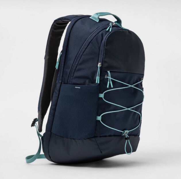 All In Motion Backpack 19in Blue Bookbag Laptop Sleeve Travel School Gym Travel