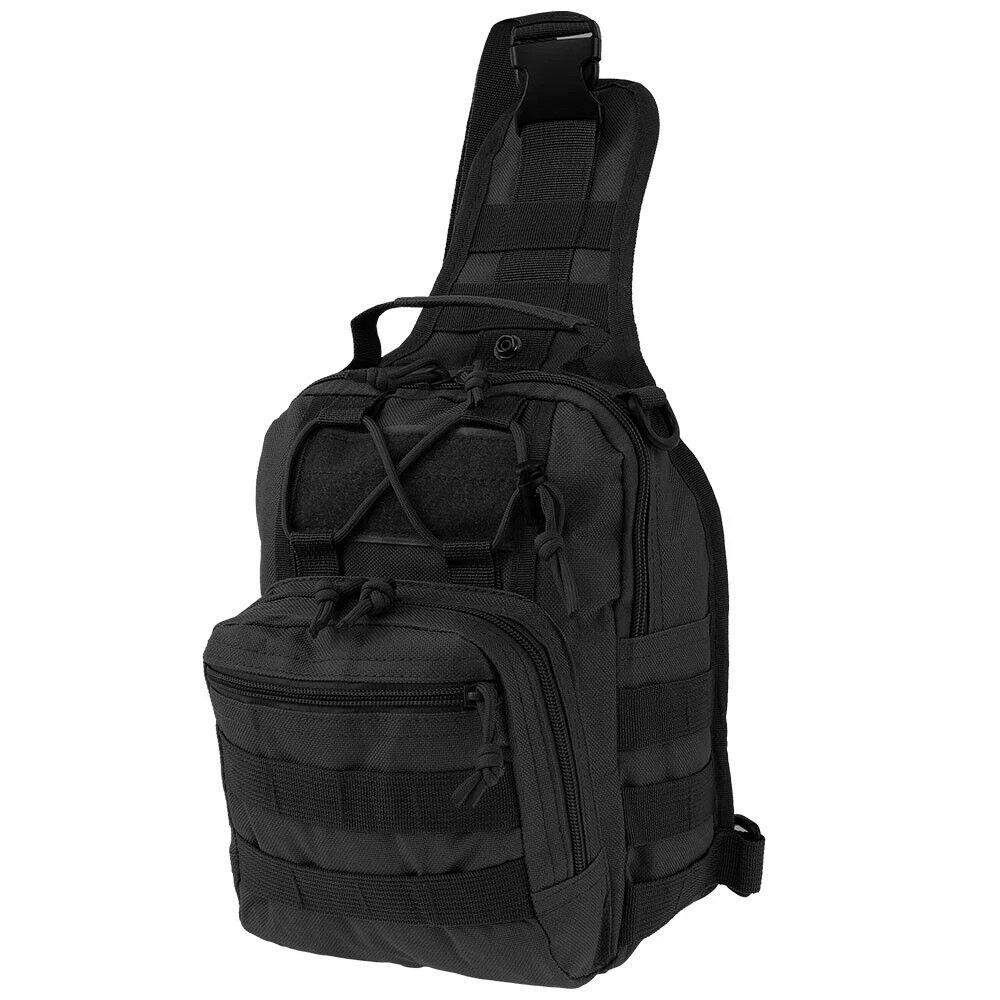Outdoor Tactical Sling Bag Waterproof Crossbody Chest Pack for Hiking Cycling…