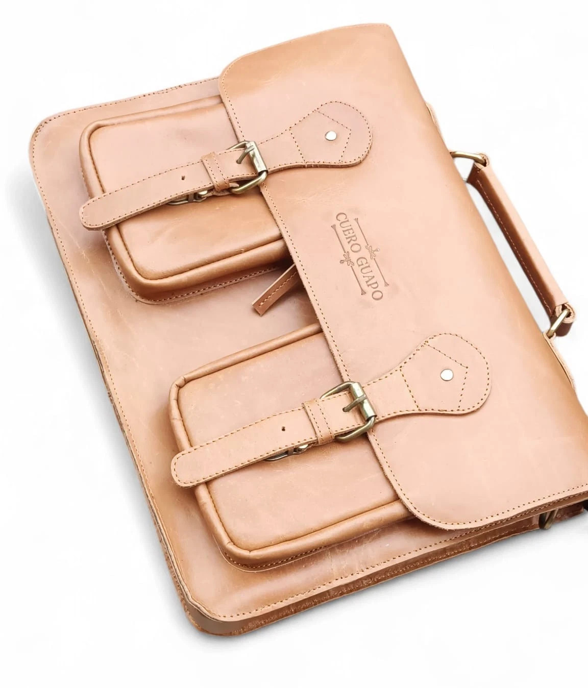 Cuero Guapo New With Tags Handcrafted Leather Briefcase Messenger Bag Laptop