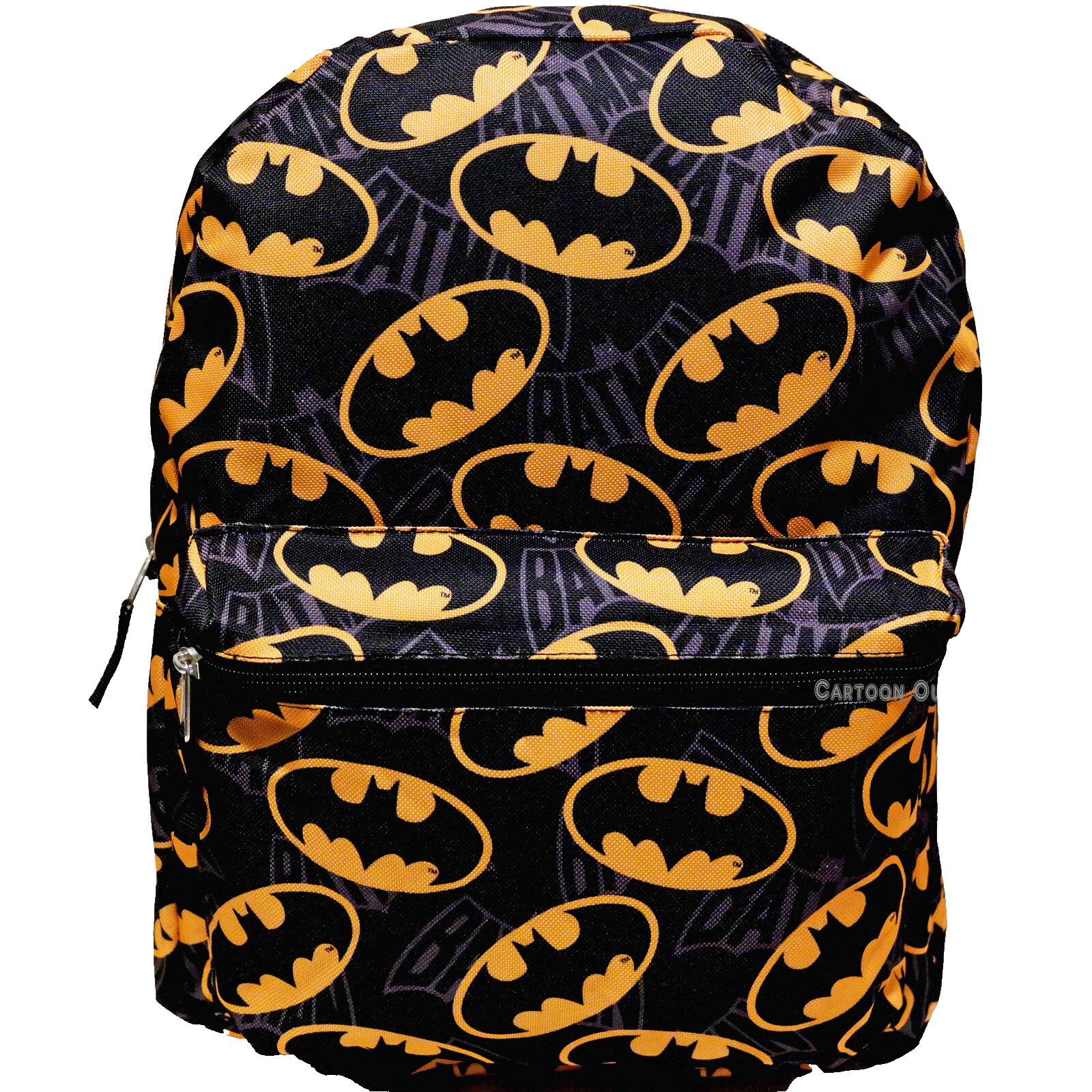 Batman Bat All Over Print 16″ School Backpack Travel Book Bag Marvel New Emblem