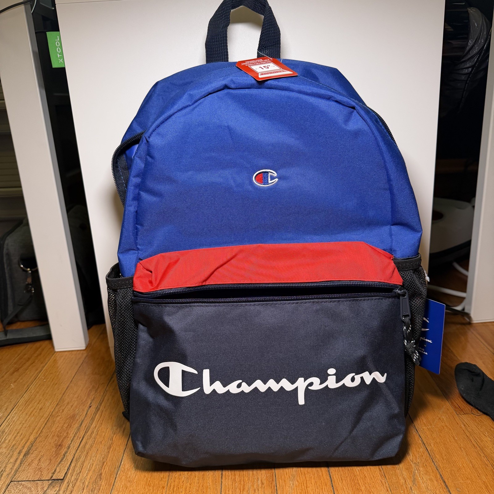 Champion Blue/Navy Blue Backpack with black interior- fits 15″ laptop- NWT