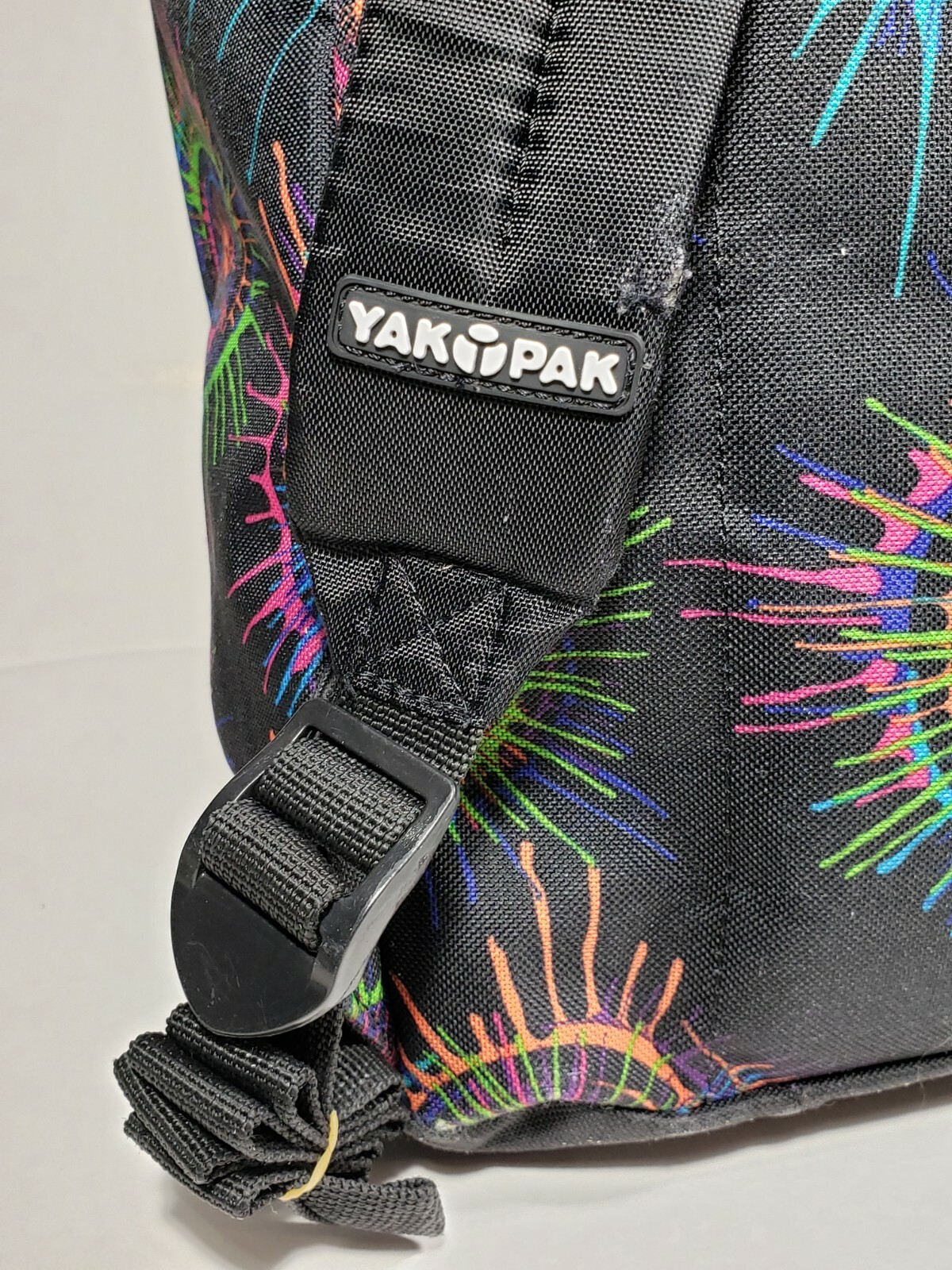 Yak Pak Multi-Colored Colorful Paint Splatter Student Rainbow Backpack Bookbag
