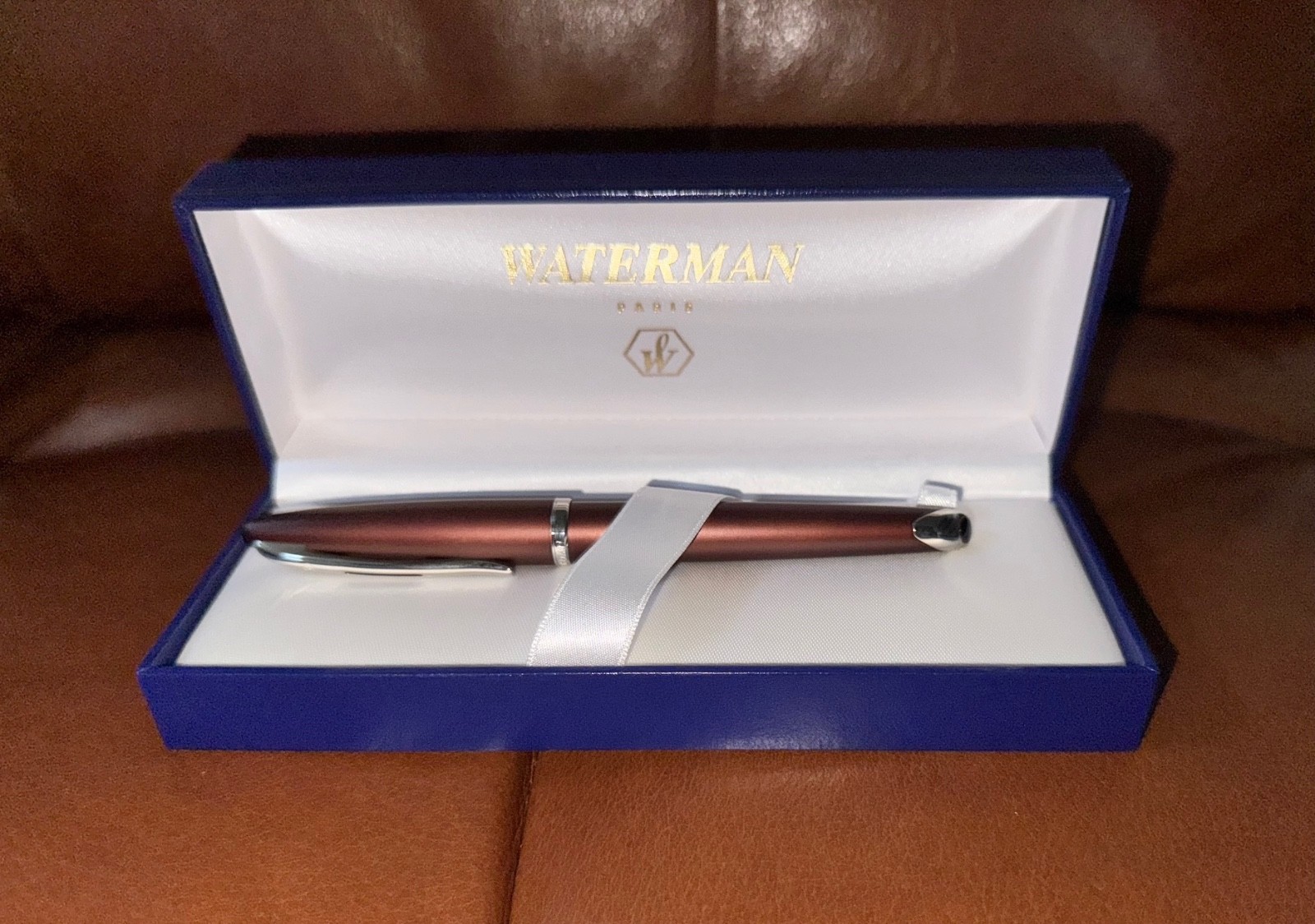 Bosca Old World Leather Portfolio Blk & Waterman Carene Rollerball Bwn or Rd*NIB